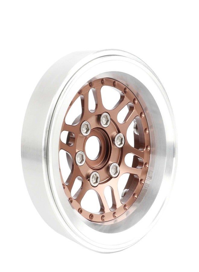 LAFEINA 1.9 inch Beadlock Wheel Rim Negative Offset -10mm Metal Wheels for SCX10 Pro TRX4 VS4-10 Gen8 TRX6 1/10 RC Crawler Car (Bronze) - Image 3